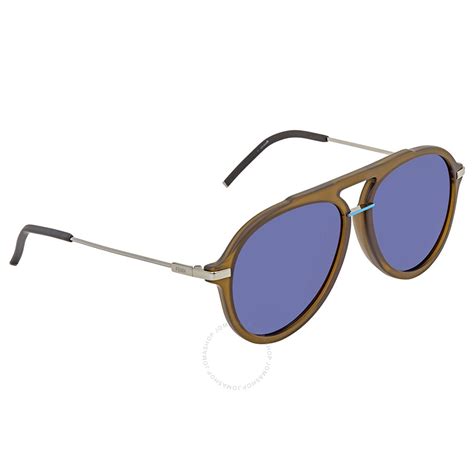 fendi 0012|Fendi Fantastic Blue Pilot Men's Sunglasses FF .